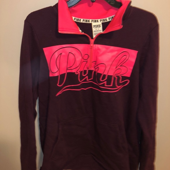 PINK Victoria's Secret Tops - Quarter zip hoodie